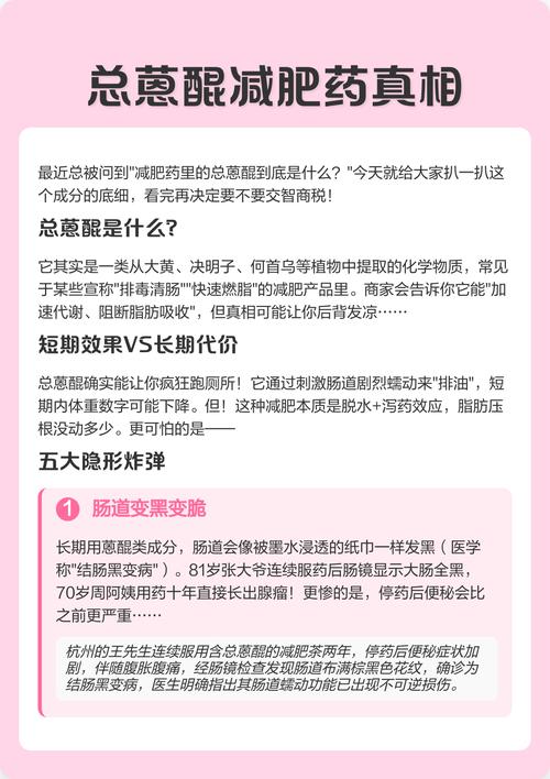 小心!减肥药里的总蒽醌,可能正在悄悄伤害你的身体