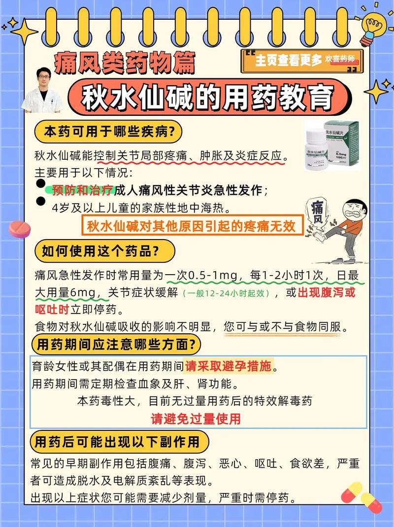 秋水仙碱治痛风用法用量,这样用才安全有效,千万别搞错了!