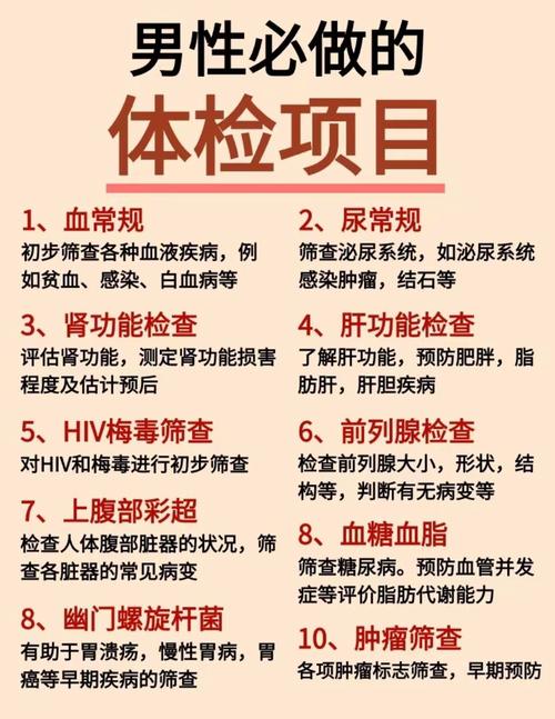 男性全面检查项目有哪些?别等身体报警才后悔!
